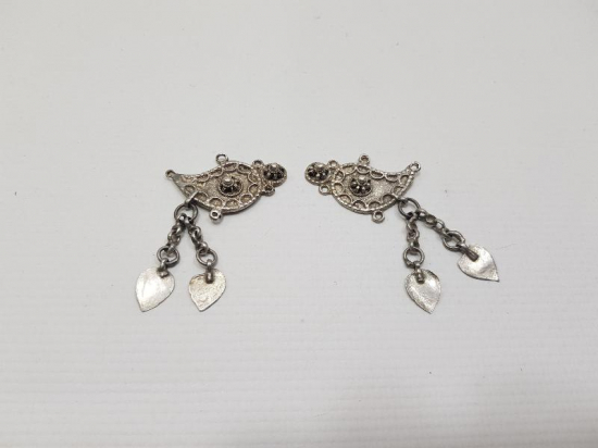 OSMANLI DÖNEMİ BİR ÇİFT GÜMÜŞ FES SÜSÜ