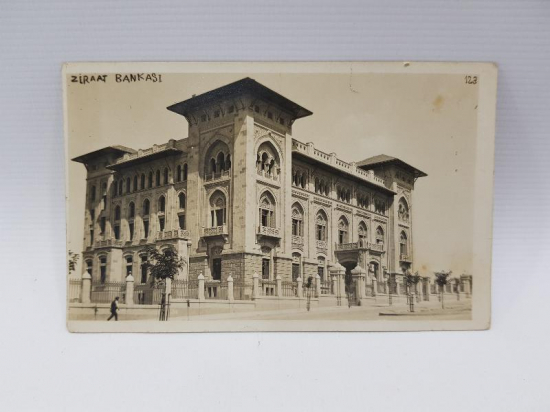 1930 ARKASI OSMANLICA YAZILI ANKARA ZİRAAT BANKASI FOTOKART