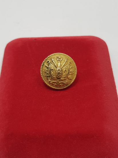 OSMANLI DEVLET ARMALI VE ARKASI OSMANLICA YAZILI PAŞA DÜĞMESİ