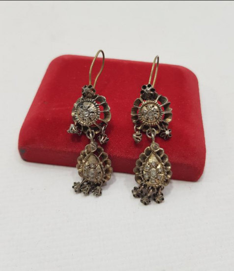 OSMANLI DÖNEMİ ELMAS KÜPE 