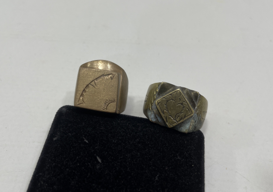 2 ADET EL KAZIMA ANTİKA KABADAYI YÜZÜĞÜ