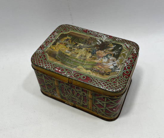 OSMANLI DÖNEMİ YAVRUYAN VE İSACYAN YAPIMI ÇOK NADİR ÇAY KUTUSU