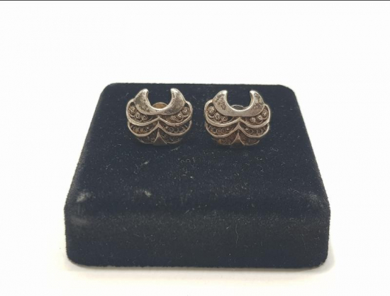 ANTİKA GÜVERSE İŞÇİLİKLİ GÜMÜŞ KÜPE 