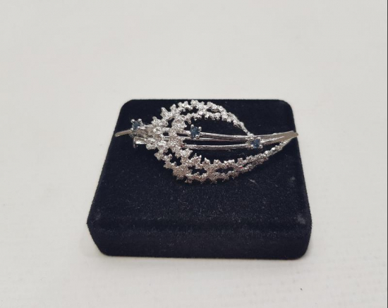 HİLAL FORMLU ANTİKA BROŞ