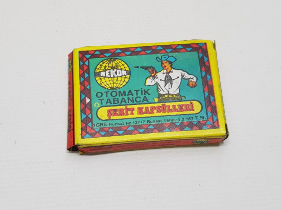 ANTİKA OYUNCAK: OTOMATİK TABANCA ŞERİT KAPSÜLLERİ 