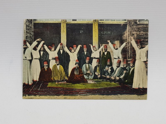 OSMANLI DÖNEMİ SEMAZEN DERVİŞLER KARTPOSTALI