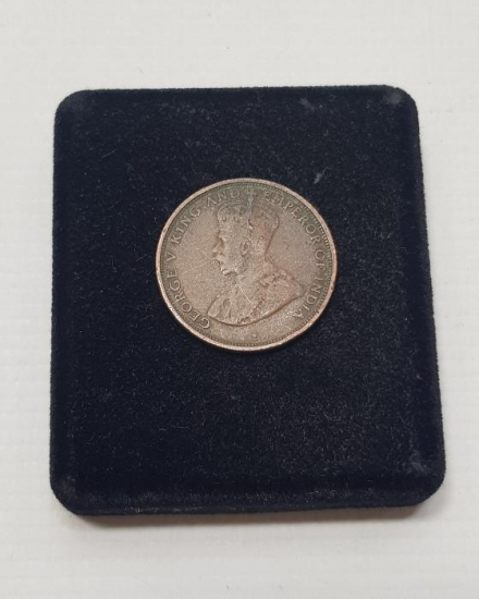 1926 İNGİLİZ SÖMÜRGESİ SEYLAN 1 CENT BAKIR PARA