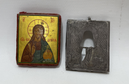 1860 TARİHLİ GÜMÜŞ VE EL BOYAMA ÇOK NADİR RUS İKONA 
