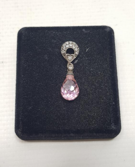 AMETİST TAŞLI GÜMÜŞ KOLYE UCU