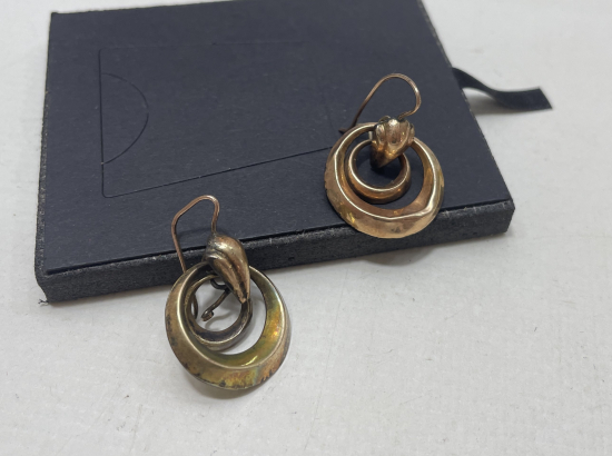 ALTIN KAPLAMA EL YAPIMI ANTİKA KÜPE