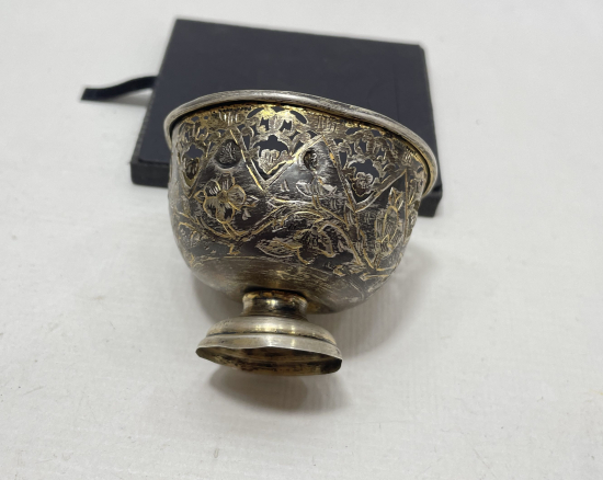 OSMANLI DÖNEMİ TUĞRALI GÜMÜŞ FİNCAN ZARFI