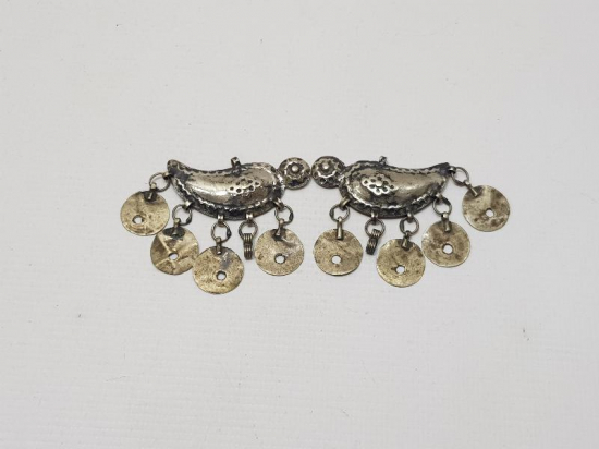 OSMANLI DÖNEMİ BİR ÇİFT GÜMÜŞ FES SÜSÜ