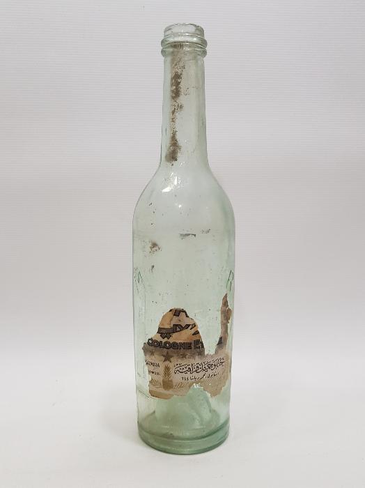 OSMANLICA VE TÜRKÇE YAZILI HASAN ŞEVKİ KOLONYA ŞİŞESİ