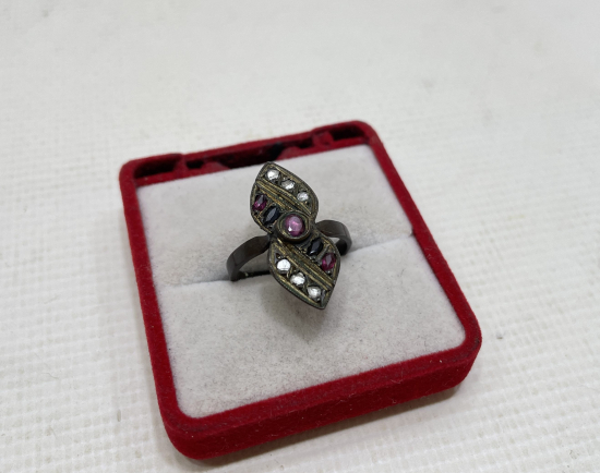 ELMAS VE YAKUT TAŞLI ANTİKA YÜZÜK