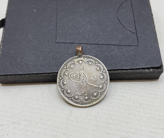 MEHMED REŞAD HAN DÖNEMİ GÜMÜŞ 5 KURUŞ KOLYE