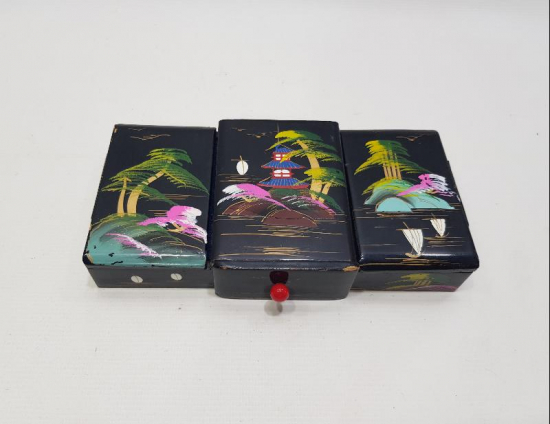 ANTİKA PAPIER MACHE MÜCEVHER KUTUSU