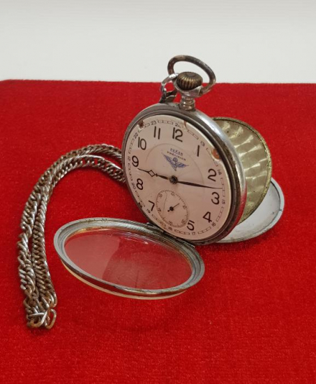 NEKER MARKA DEMİRYOLU VE TREN RESİMLİ CEP SAATİ