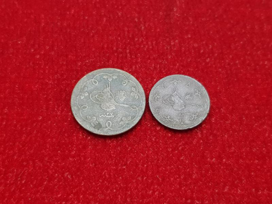 SULTAN ABDÜLHAMİD HAN DÖNEMİ GÜMÜŞ 5 PARA VE 10 PARA LOTU