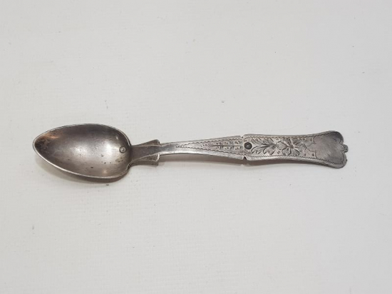 SULTAN VAHDETTİN DÖNEMİ ÇOK NADİR HİLAL VE SAH DAMGALI GÜMÜŞ TATLI KAŞIĞI