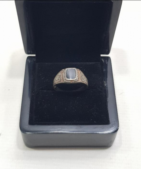 OLTU TAŞLI ANTİKA GÜMÜŞ YÜZÜK