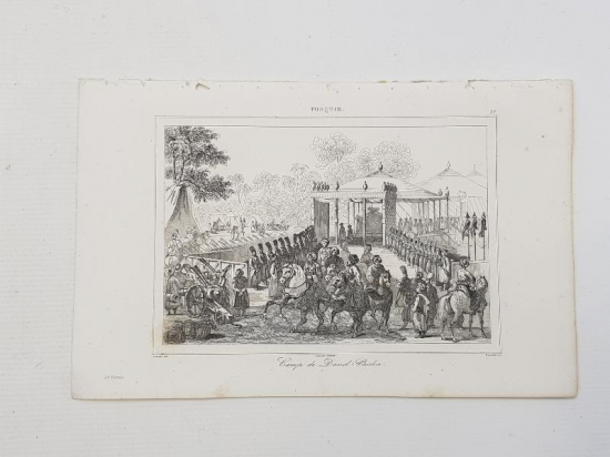 OSMANLI GRAVÜR: DAVUD PAŞA VE ERKANI KARARGAHTA