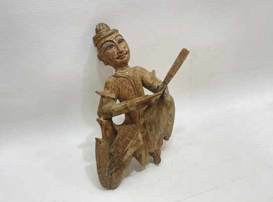 OSMANLI DÖNEMİ EL OYMA AHŞAPTAN MAMUL ÇOK NADİR OZAN FİGÜRÜ