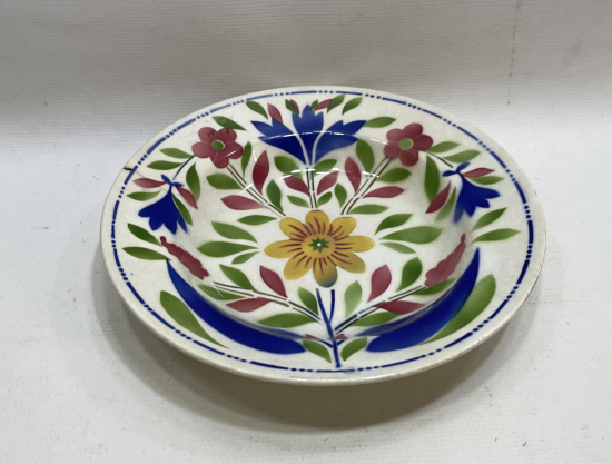 OSMANLI DÖNEMİ EL BOYAMA PORSELEN TABAK