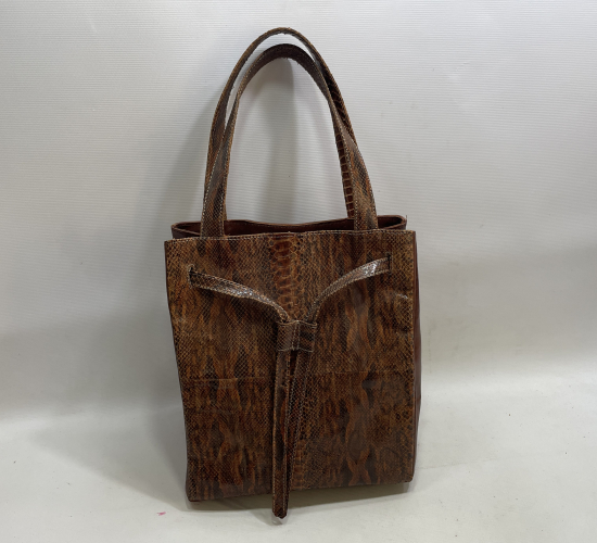 ÖZEL YAPIM YILAN DERİSİ ÇANTA