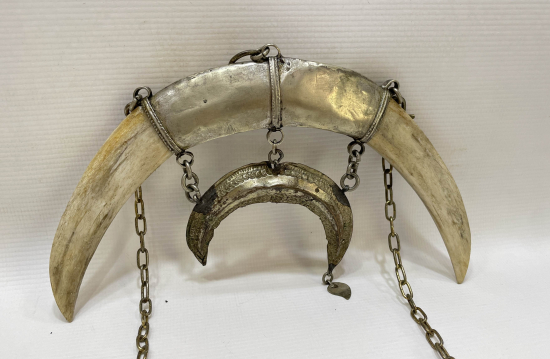 OSMANLI DÖNEMİ ÇİFT HİLALLİ MAMUL ŞAMAN İŞİ BÜYÜK BOY AT SÜSÜ