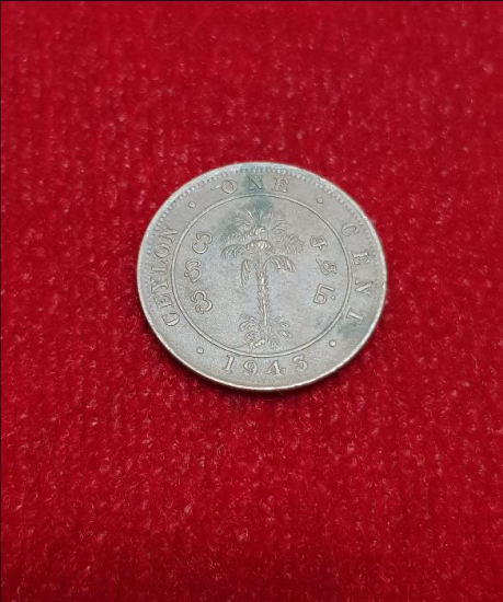 1943 İNGİLİZ SÖMÜRGESİ SEYLAN 1 CENT MADENİ PARA