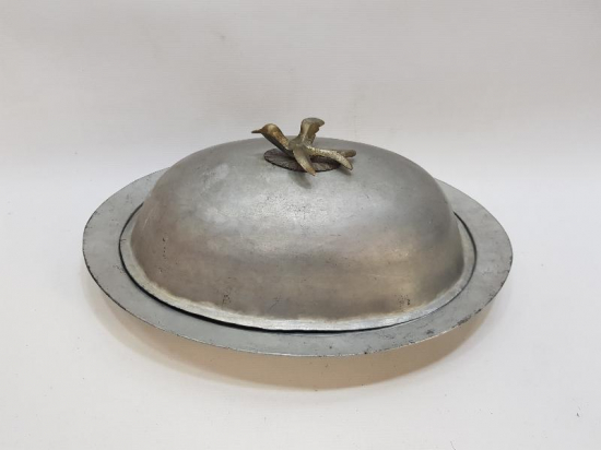 OSMANLICA DAMGALI VE KAPAK TUTAMACI KUŞLU BAKIR PİLAV SAHANI