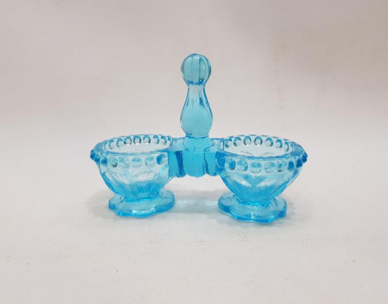 ANTİKA MAVİ KRİSTAL TUZLUK BAHARATLIK 