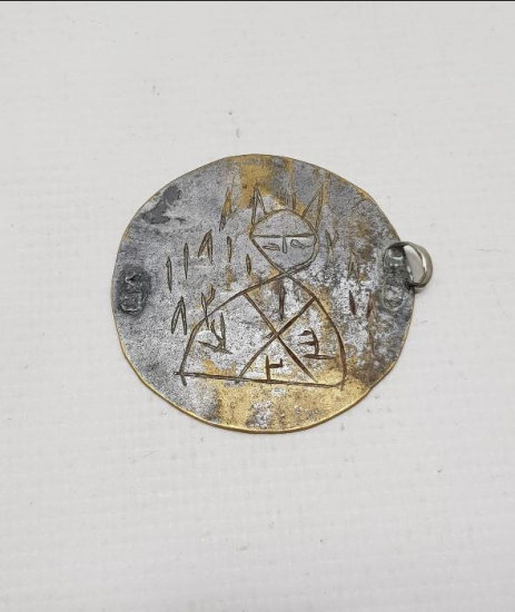 OSMANLI DÖNEMİ ÇOK NADİR FORMDA EL KAZIMA CİN TILSIMI