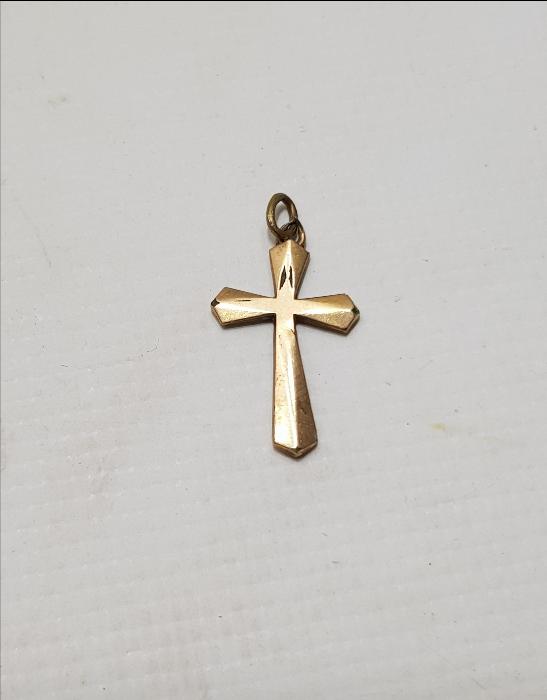 OSMANLI DÖNEMİ LEVANTEN İŞİ ALTIN KAPLAMA NADİR HAÇ KOLYE UCU