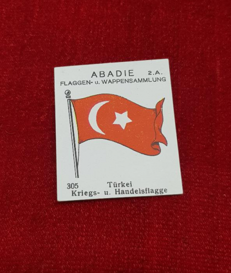 1. DÜNYA SAVAŞI DÖNEMİ OSMANLI BAYRAĞI TEMALI ÇİKOLATA KARTI