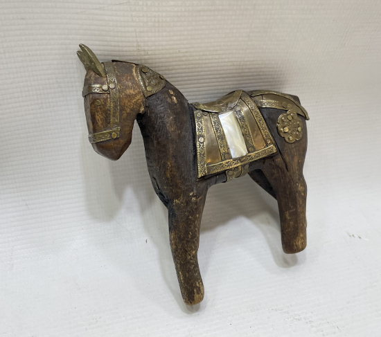 OSMANLI DÖNEMİ AHŞAP EYÜP YAPIMI OYUNCAK AT FİGÜRÜ