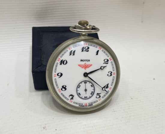 TEPEDEN KURMALI MOLNİJA  MARKA ANTİKA CEP SAATİ