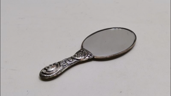 ANTİKA GÜMÜŞ EL AYNASI