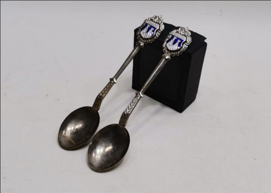 ÜRGÜP PERİBACALARI TEMALI MİNELİ BİR ÇİFT ÇAY KAŞIĞI