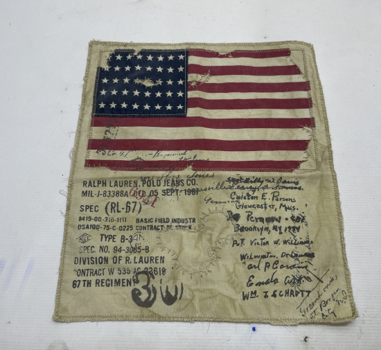 ANTİKA AMERİKAN BAYRAKLI KUMAŞ PARÇASI