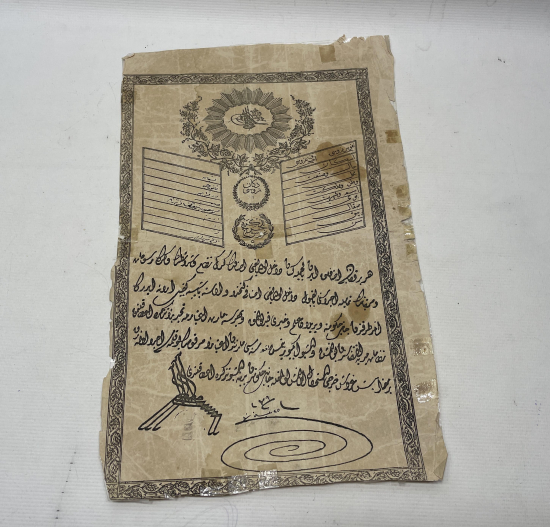 OSMANLI DÖNEMİ ÇOK NADİR FORMDA SEYAHAT BELGESİ