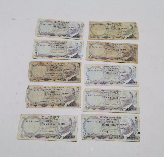 6. EMİSYON KAĞIT 5 LİRA LOTU