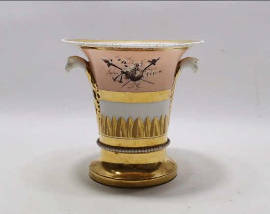 MIZIKAYI HUMAYUN VE SFİNKS GÖRSELLİ ALTIN YALDIZLI SEVRES VAZO