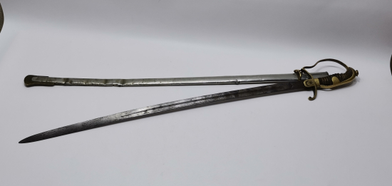 OSMANLI DÖNEMİ MÜSLÜMAN USTA DAMGALI ÇOK NADİR ÖZEL YAPIM SUBAY KILICI