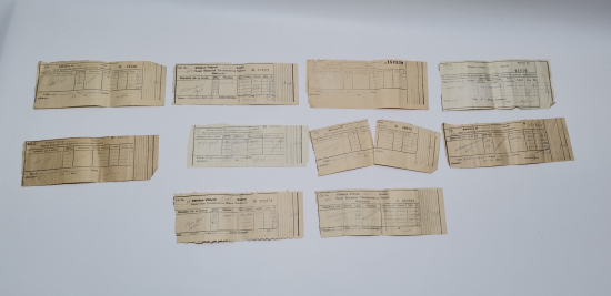 ORJİNAL PULLARIYLA  ANTİKA MAKBUZ LOTU