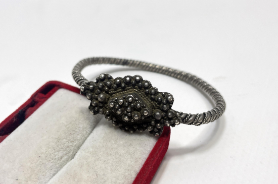 OSMANLI DÖNEMİ YILAN BAŞLI ERMENİ İŞİ GÜMÜŞ BİLEZİK