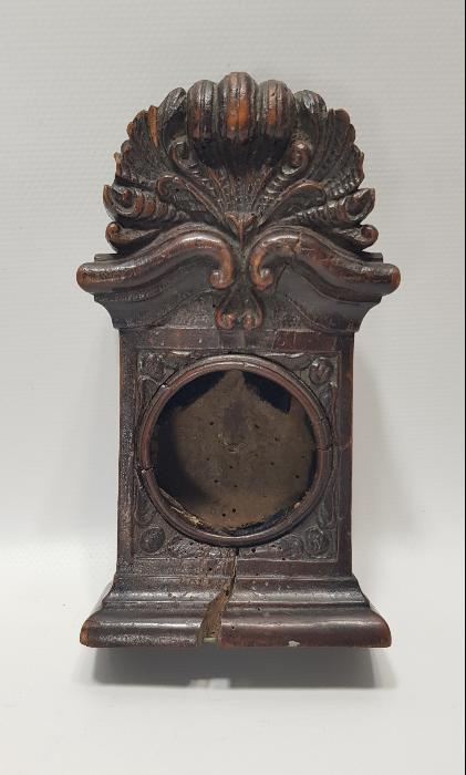 OSMANLI DÖNEMİ RUM İŞİ MELEK FİGÜRLÜ EL OYMA AHŞAP MASA SAATİ KASASI