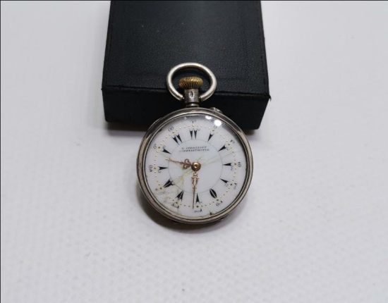 K.SERKISOFF CONSTANTINOPLE OSMANLI KADRAN GÜMÜŞ ZENNE CEP SAATİ