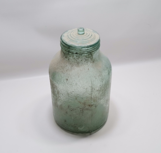 ANTİKA BÜYÜK BOY CAM ŞEKERCİ KAVANOZU