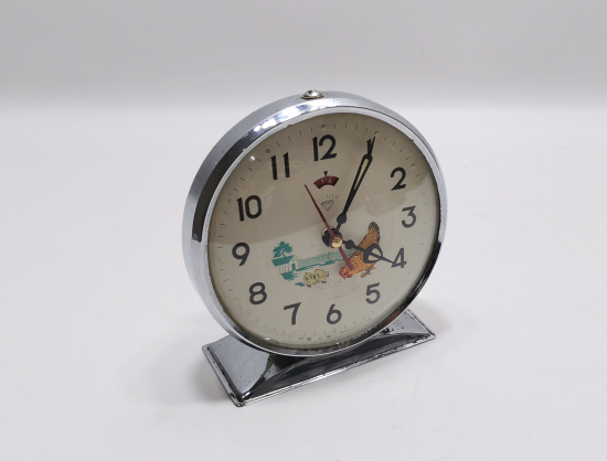 ANTİKA NOSTALJİK TAVUKLU VE CİVCİVLİ MASA SAATİ